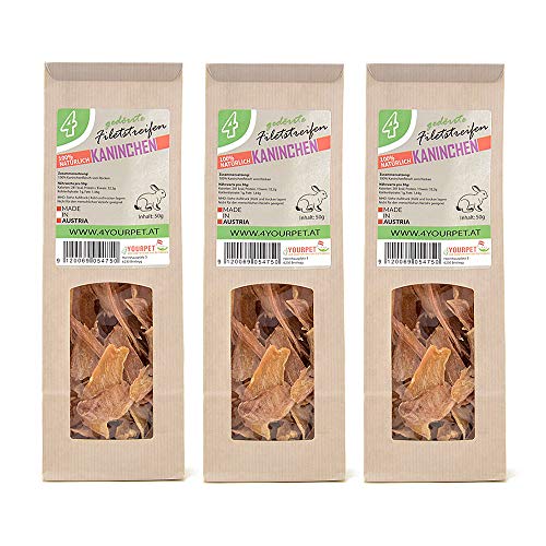 4yourpet - Carne de deshidratación para gatos y perros, carne seca en tiras finas, 100% natural para alérgicos, exclusivamente de carne regional