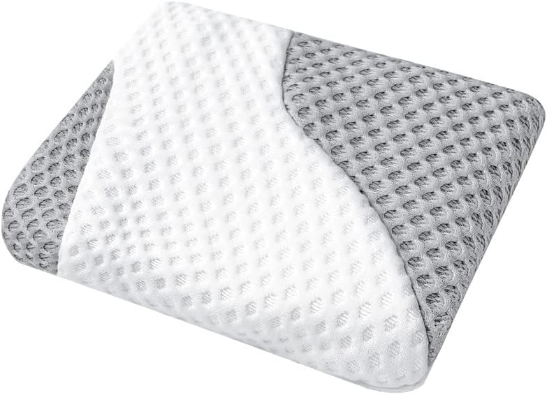 Miniatura 1 de Osteo Juego de 1 funda de almohada cervical con diseño hueco, tamaño Queen, color gris