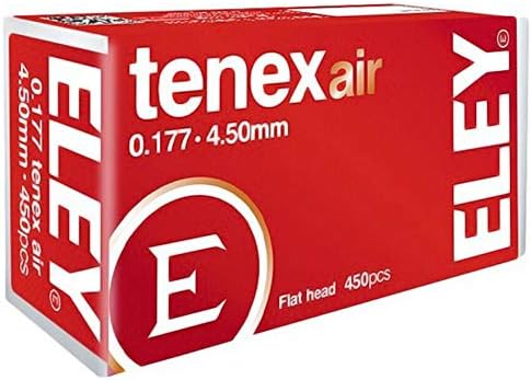Eley Tenex Flat Nose Air Gun Pellets 177 Caliber 4.50mm 8.2 Grain 450PK