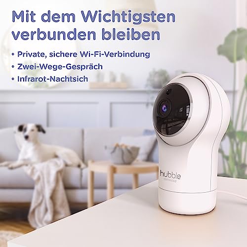 Image of Hubble Pal Glow - HD1080P Smart Wi-Fi Indoor Security Camera with Digital Zoom, Two-Way Communication for Baby or Pet Monitoring, White