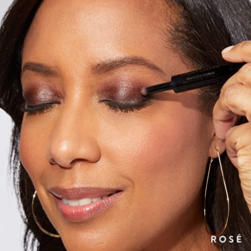 Laura Geller New York Make It A Double Dual-Ended Eyeshadow - Rosé - Cream Eyeshadow Stick + Matching Powder Eyeshadow - Crease-Proof & Smudge-Proof #TOP7