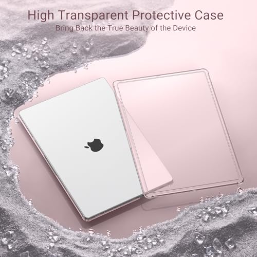 Image of MOSISO Compatible with MacBook Pro 14 inch Case M5 M4 M3 M2 M1 2026-2021 | Enhanced Shock-Absorbing Perimeter Matte Hard Case, A3427 A3426 A3434 A3112 A3185 A3401 A2918 A2992 A2779 A2442, Pink
