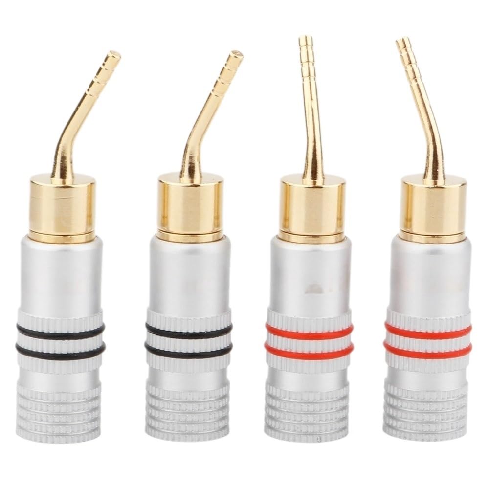 LIHUA 24K Gold Plating Banana Plug Pin Angel 2mm Banana Screw Lock