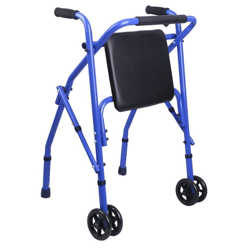 Chodzik dla osób starszych, chodzik na 2 koła, rollator, składany mobilny chodzik, lekki chodzik, dla osób starszych i