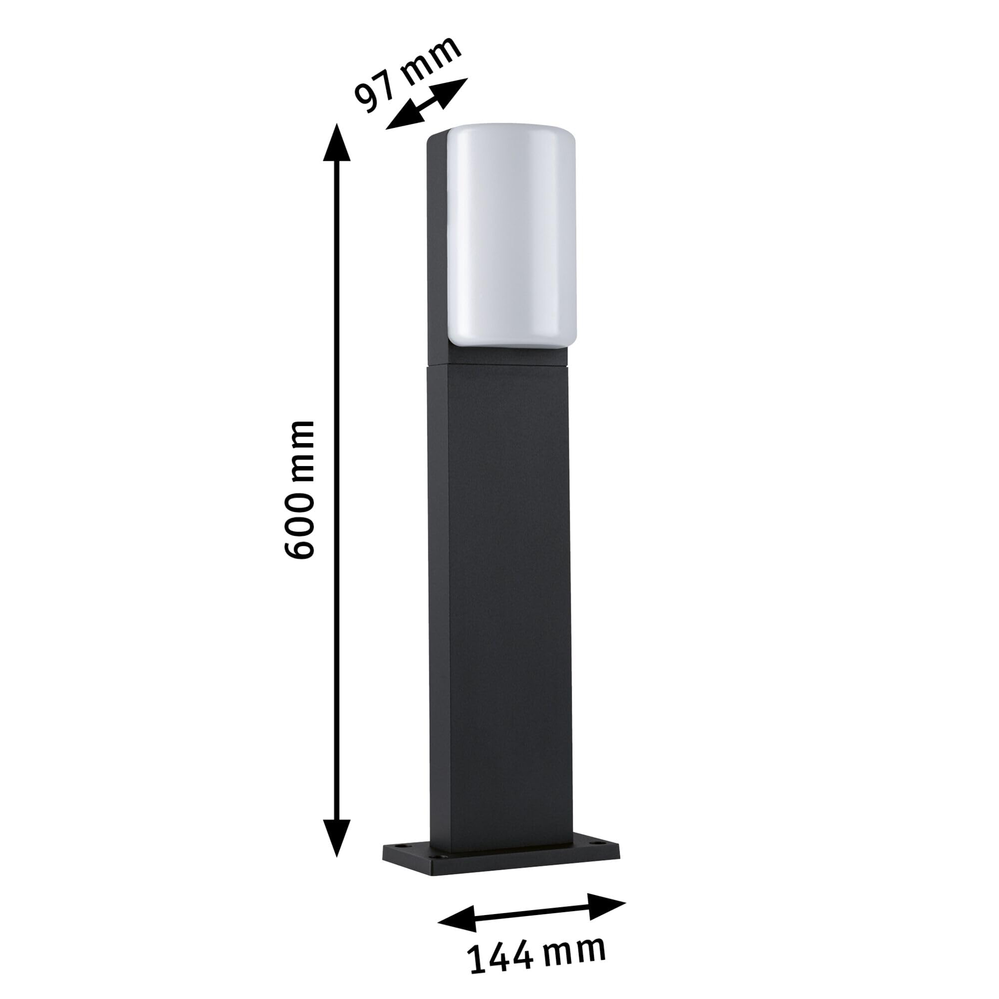 Paulmann 94852 Paletto d’illuminazione LED Bonnie IP44 600mm 3000K 8,5W 560lm 230V antracite alluminio apparecchio per esterni