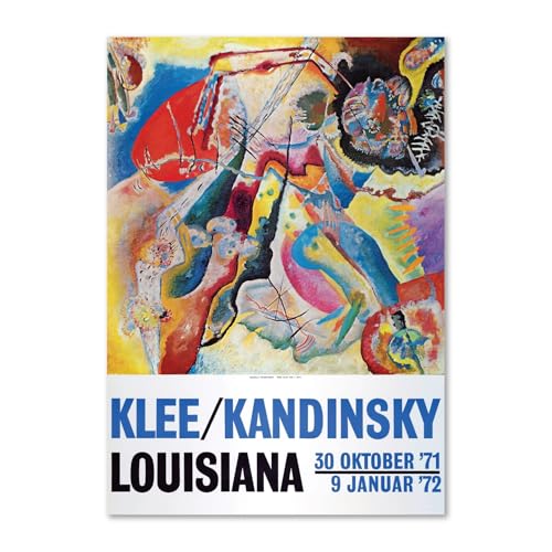 �f���}�[�N ���C�W�A�i�ߑ���p�� �|�X�^�[ Wassily Kandinsky ? Painting with Red Spot (1914) A1 59.4×84.1cm