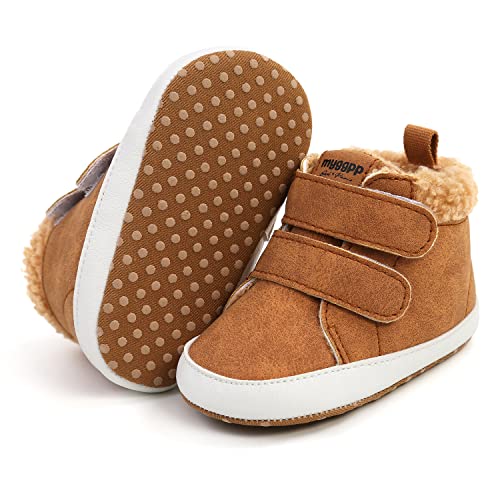 Image of CENCIRILY Baby Boys Girls High Top Sneakers Soft Soles Anti Skid Infant Ankle Shoes Toddler Prewalker First Walking Crib Shoes