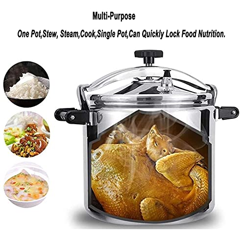 Quick-High-Pressure-Cooking-PotLarge-Capacity-Stainless-Steel-Pressure-Cooker-Easy-to-Use-3-Security-Systems-Suitable-for-Gas-Stove-Induction-CookerSilver-26L