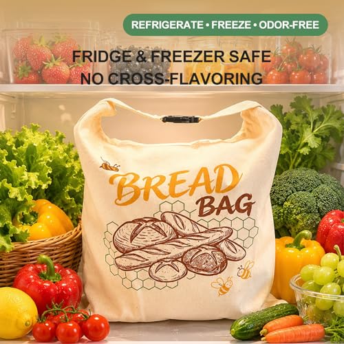 XL Beeswax Bread Bags for Sourdough, 2 Pack with Removable Liner - image 5