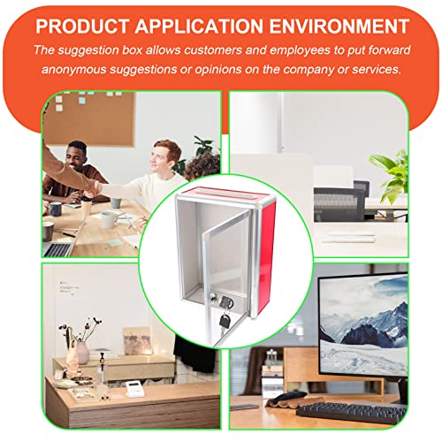 Nuobesty Metal Drop Box Wall Mount Locking Mailbox Collection Box Aluminum Mail Storage Box Suggestion Box Magazine Case For Home Office Business Parcel Box #TOP6