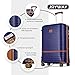 Joyway Koffer Reisekoffer von ABS Hartschalen Erweiterbar Trolley Kofferset mit TSA Schloss und 4 Rollen Der Handgepäck Sets Enthält 1 Reisetasche und 1 Kulturbeutel Marine Blau