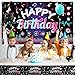 OurWarm 130 Pcs Tik Tok Birthday Party Decorations, Music Happy Birthday Decorations, Tiktok Party Theme Party Supplies Includes Happy Birthday Banner, Balloons Arch, Tablecloth for Birthday Decor