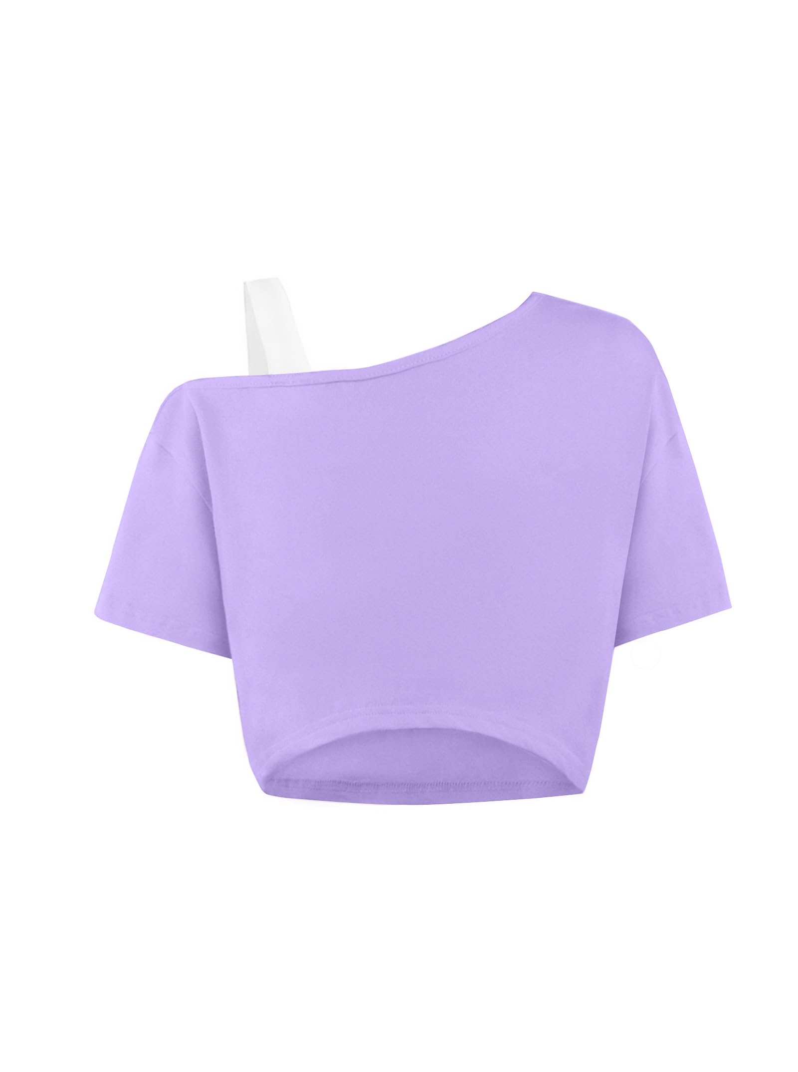 Girls Off The Shoulder Crop Tops Summer Shirts
