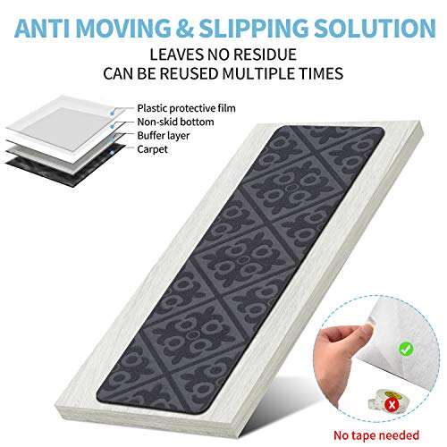 CrystalMX Non-Slip Carpet Stair Treads, Anti Moving Grip and Beauty Rug Tread Safety for Kids Elders and Dogs, 30