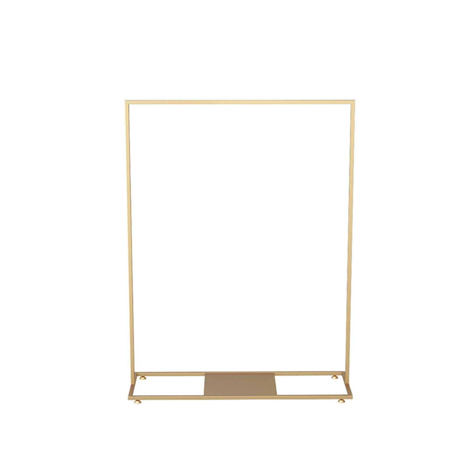 FGXHHS Heavy Duty Freestanding Coat Rack, Square Metal Suit Stand, Single-Pole Clothes Hanger for Store, Balcony, Bedroom, Cloakroom, Showroom (Size: 160x120CM, Gold)