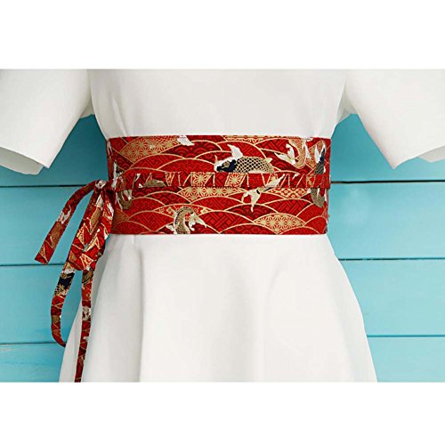 Fancy Pumpkin Japanese Yukata Women's Kimono Robe Obi Belt Harajuku Waistband2