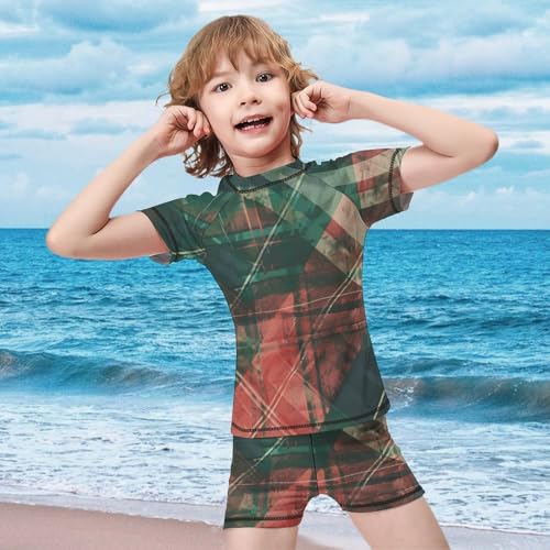 Stewart Hunting Modern TartanChildren's Casual Swimsuit Set - Simple and Versatile10-12Y（150cm）2