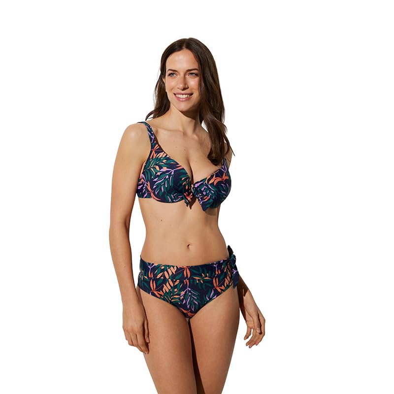 YSABEL MORA Conjunto Bikini Alto con aro Estampado Tropical