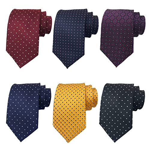 Image of Men's Necktie Classic Silk Tie Woven Jacquard Neck Ties 9 PCS