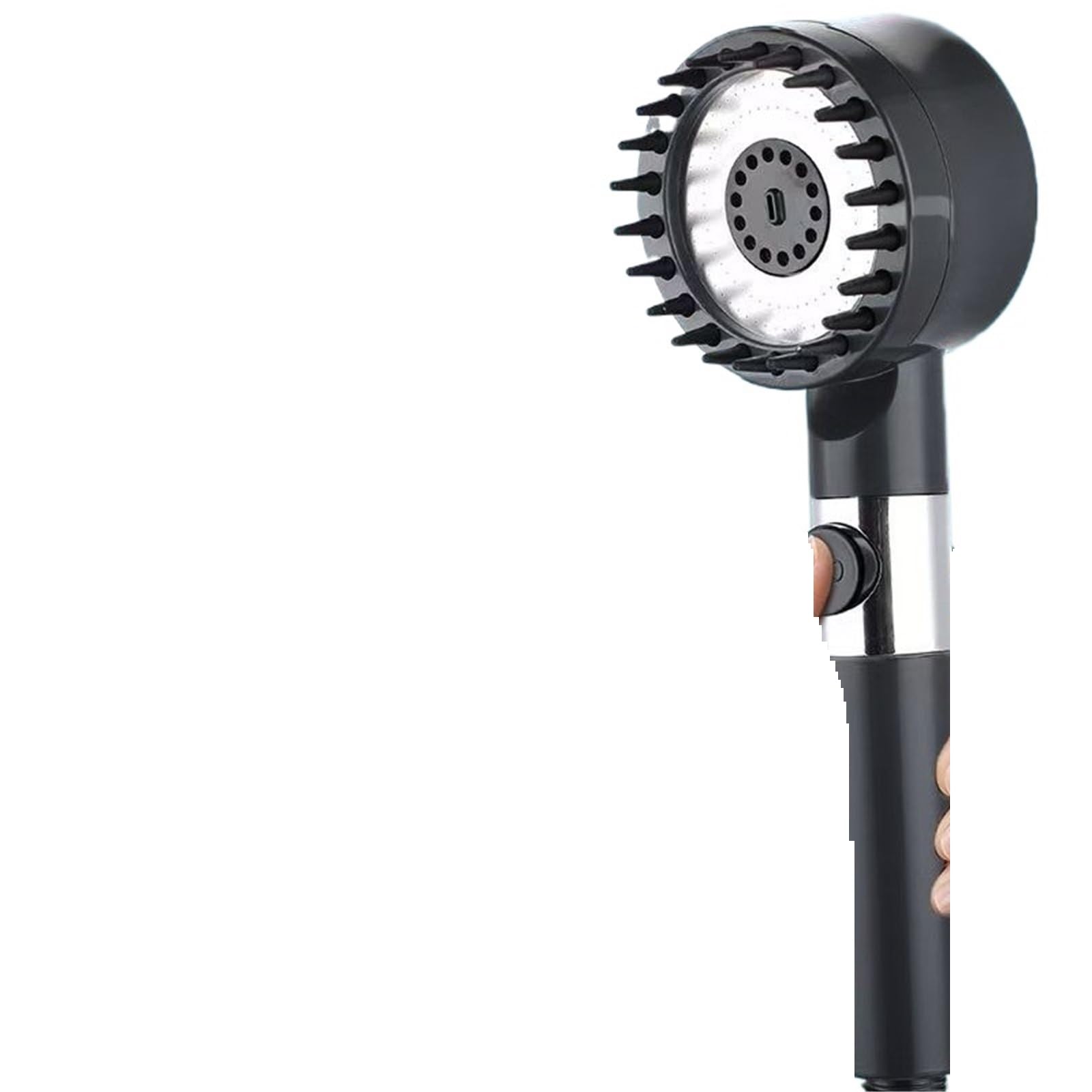 Mdsrfgn Color02 Shower Head Shower Head High Pressurized Filter 3-Mode Adjustable Spray With Massage Brush Rain Faucet Set Bathroom Accessory(Color02)