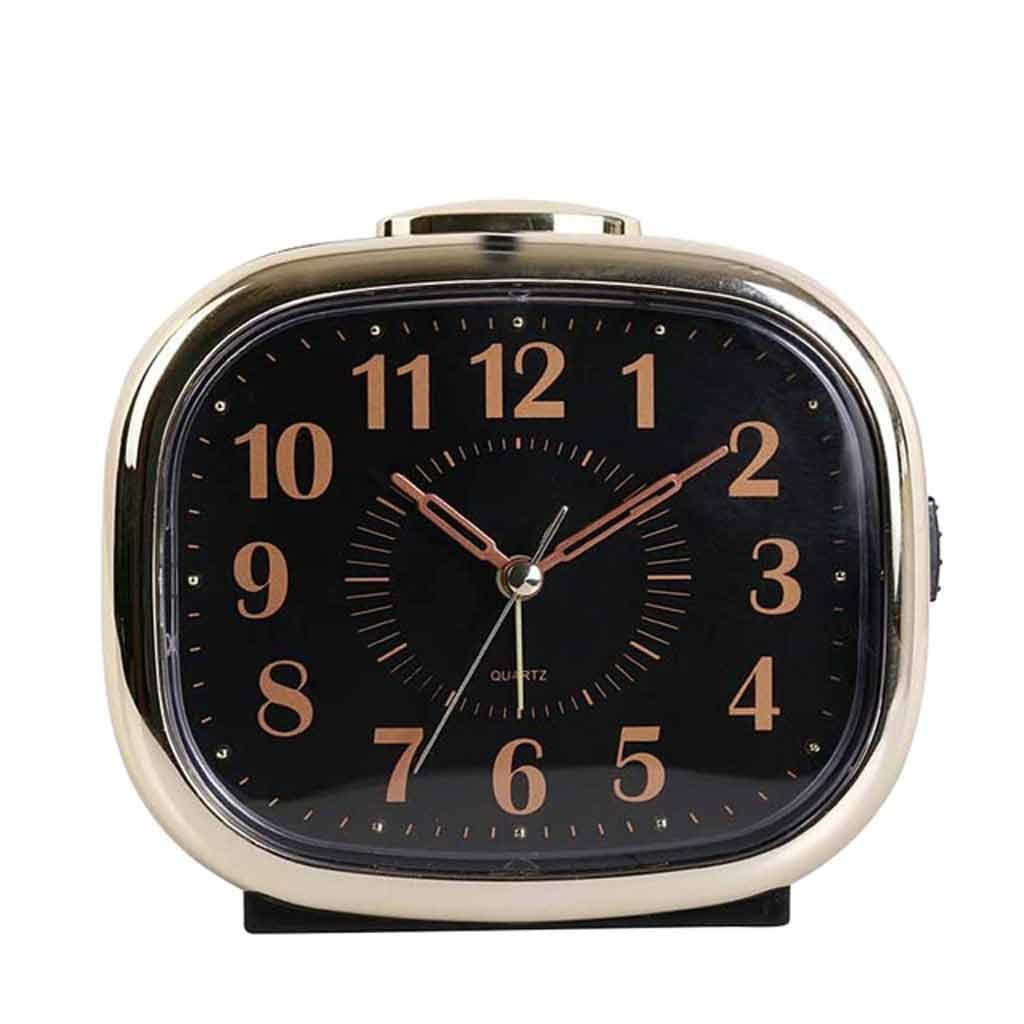 HRWLY Mechanical Clock, No Ticking, With Night Light, Home Use, Desktop, Large Display, Silent, With Scanning Snooze, Luminous Alarm