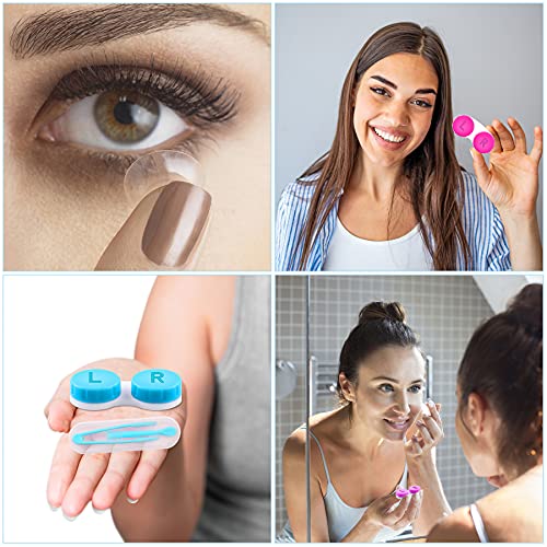 VOCOOL 16 Pcs Portable Contact Lens Tools Set, Inserter/Remover and Tweezer with Soft Tip Mini Eye Contact Case Box for Travel