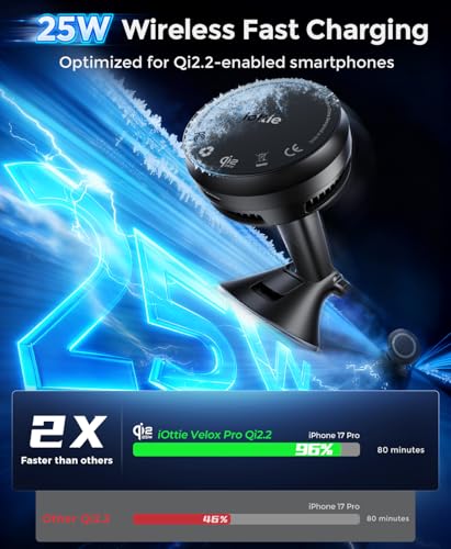 iOttie Velox Pro Qi2.2 Wireless Car Charger Mount — view 2