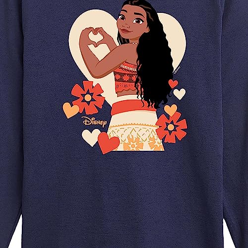 Disney Princess - Love Moana - Valentine's Day - Boys and Girls and Youth Long Sleeve Graphic T-Shirt3