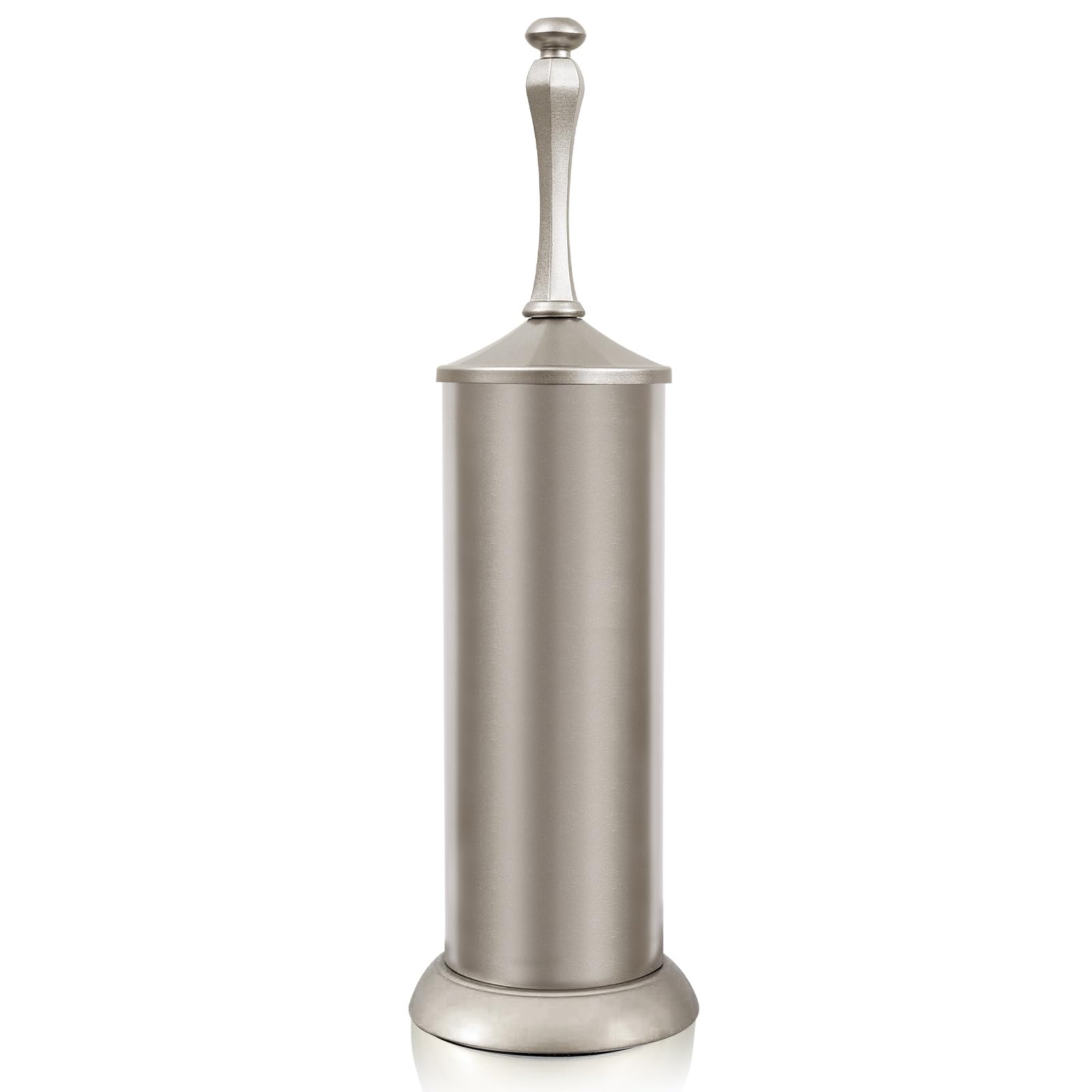 Escobilla de inodoro y soporte de níquel manchado, cepillo de inodoro de mango extra largo para baño, cepillo de inodoro resistente de acero inoxidable, limpieza profunda, cepillo limpiador de inodoro