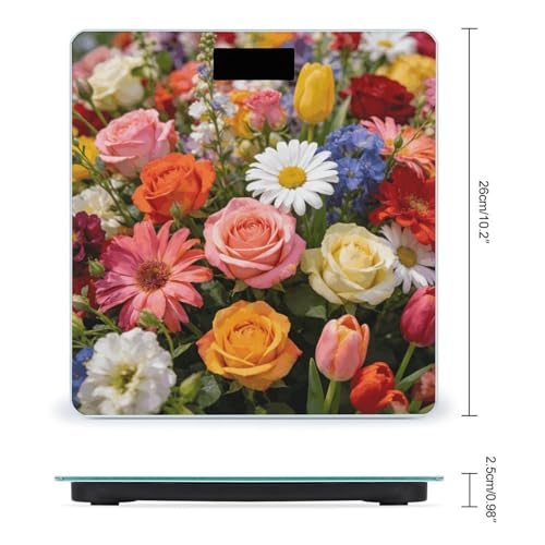Báscula digital Colorful Fields para baño 400 lb miniatura 2