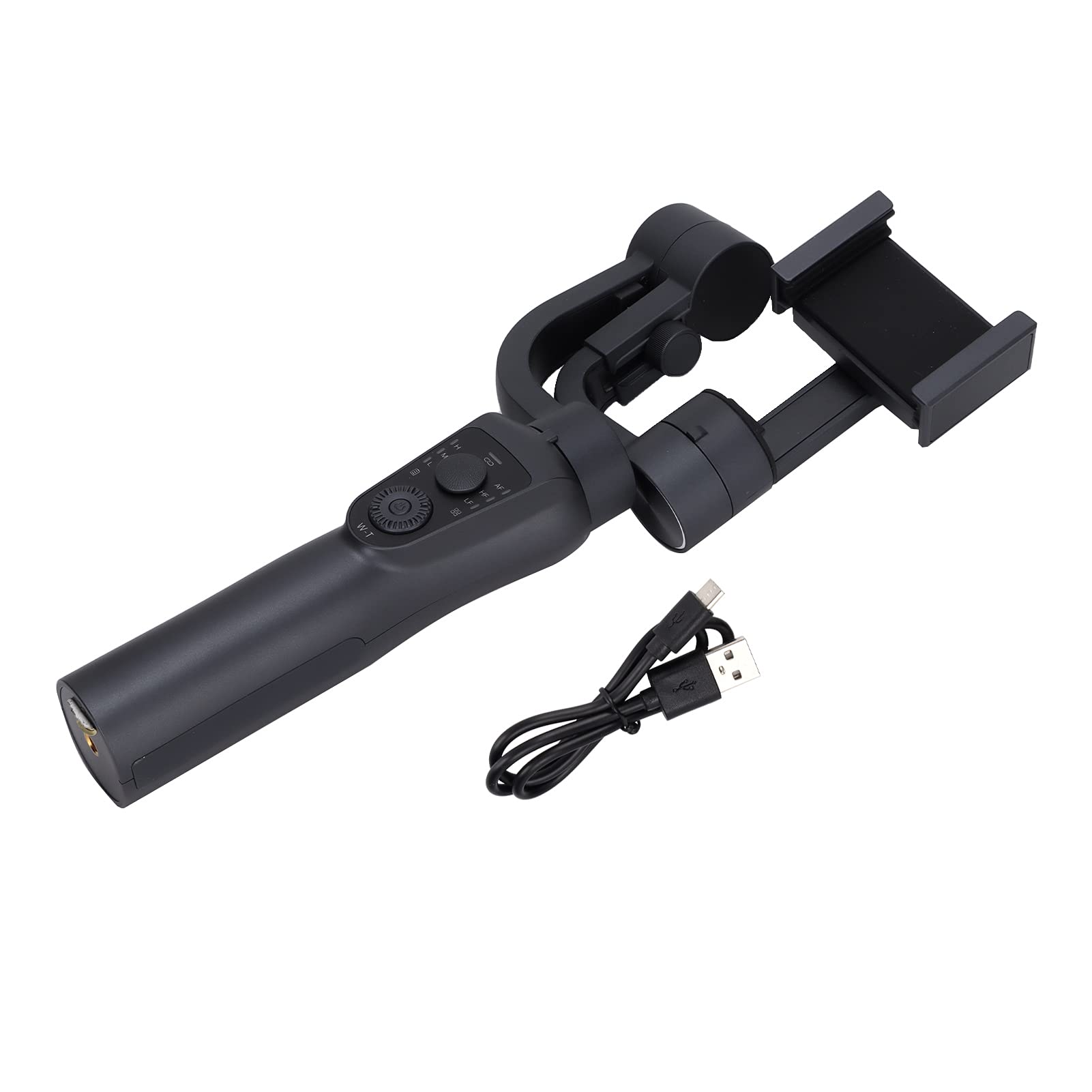 Naroote Stabilisateur Portable S5B pour Smartphone, Trépied Pliable à 3 Axes, Suivi du Visage pour équipement Vidéo, Matériau ABS Noir