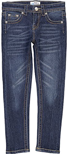 Image of ToBeInStyle Girl's Denim Easy Styling Classic Timeless Everyday Jeans Zip-Up Closure