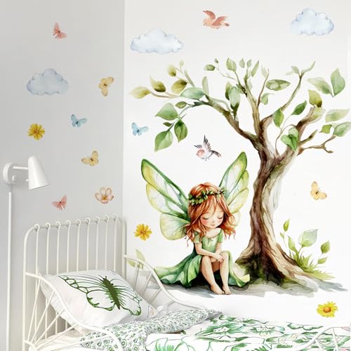 Vinilos Decorativos 2 hojas Mariposa Mágica Verde miniatura 6