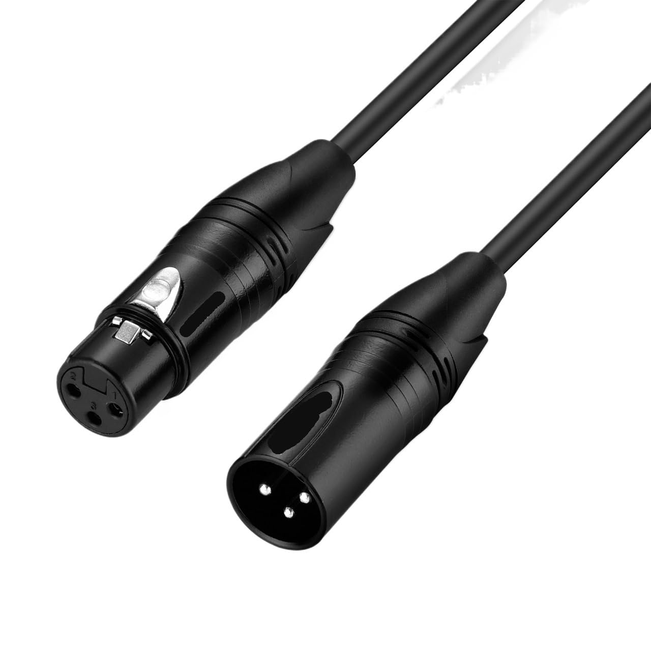 Symmetrisches, geschirmtes Kabel, XLR-Stecker auf Buchse, 3-poliges Kabel für DMX-Bühnenlichter, Mikrofon, Aufnahmemixer (5 m)