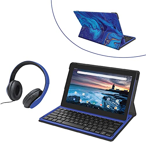 Rca 11.6" 2Gb Ram 128Gb Storage 2-In-1 Tablet With Keyboard Touchscreen Wifi Bluetooth And Dj Headphones (Blue Marble) #TOP3
