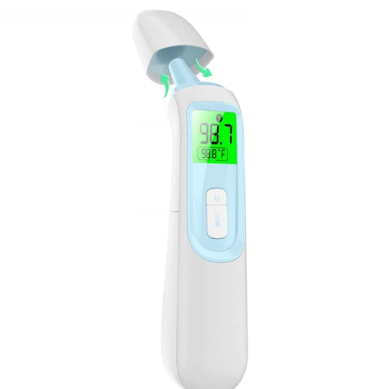 WBM Smart Non-Contact Infrared Thermometer with LCD Display, White