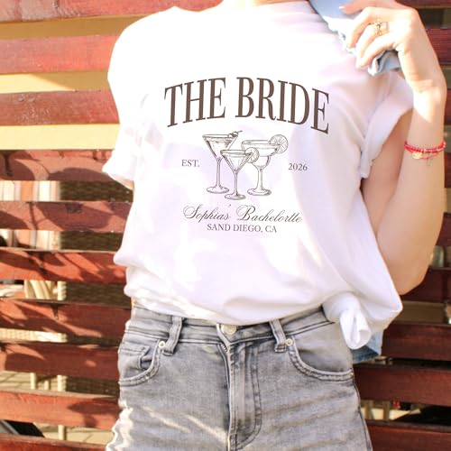 GODMERCH Custom Bachelorette Party Sweatshirt, Personalized Cocktail Sweatshirts, Luxury Bridal Crewneck, Gift for Bride, Bride to Be, Bridesmaids, Wedding, Her3