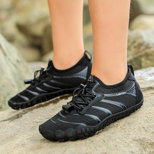 Image of UBFEN Kids Water Shoes for Boys Girls Quick-Dry Swim Aqua Socks | Lightweight, Barefoot-style, Perfect for Water parks, Beach, Pool, Kayak, Creek Hiking, Camping, Toddler, Little Kid, Big Kid