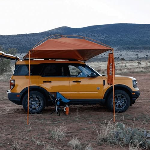 MoonShade Portable Vehicle Awning Large 9 x 7 Shade Coverage Lightweight Durable Car Canopy Suitable for Trucks SUVs Vans Campers and More (Sunset)