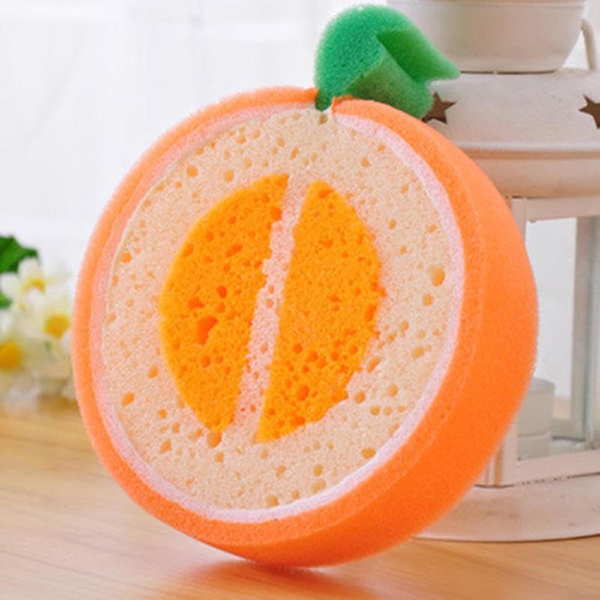 Fruit Shape Kitchen Cleaning Sponge Dish Wash Scrubber Pack of 2