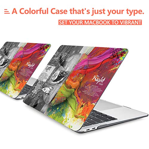 Twol Hard Plastic Case Silicone Keyboard Skin And Screen Protector For Macbook Air 13 Inch A1932 A2179 A2337 M1 Release 2018-2021 With Retina Display/Touch Id, Creative Brain #TOP3