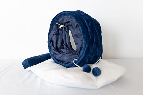 Miniatura 2 de Juego de túnel y cama de juguete para gatos con cama de felpa extraíble para uso en interiores perfecto para gatos, perros y hurones juguetes para