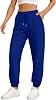 ADHOWBEW Fall Pants for Women 2025 Athletic Cuffed Joggers with Pockets Comfy Fashion Baggy Lightweight Lounge Pants