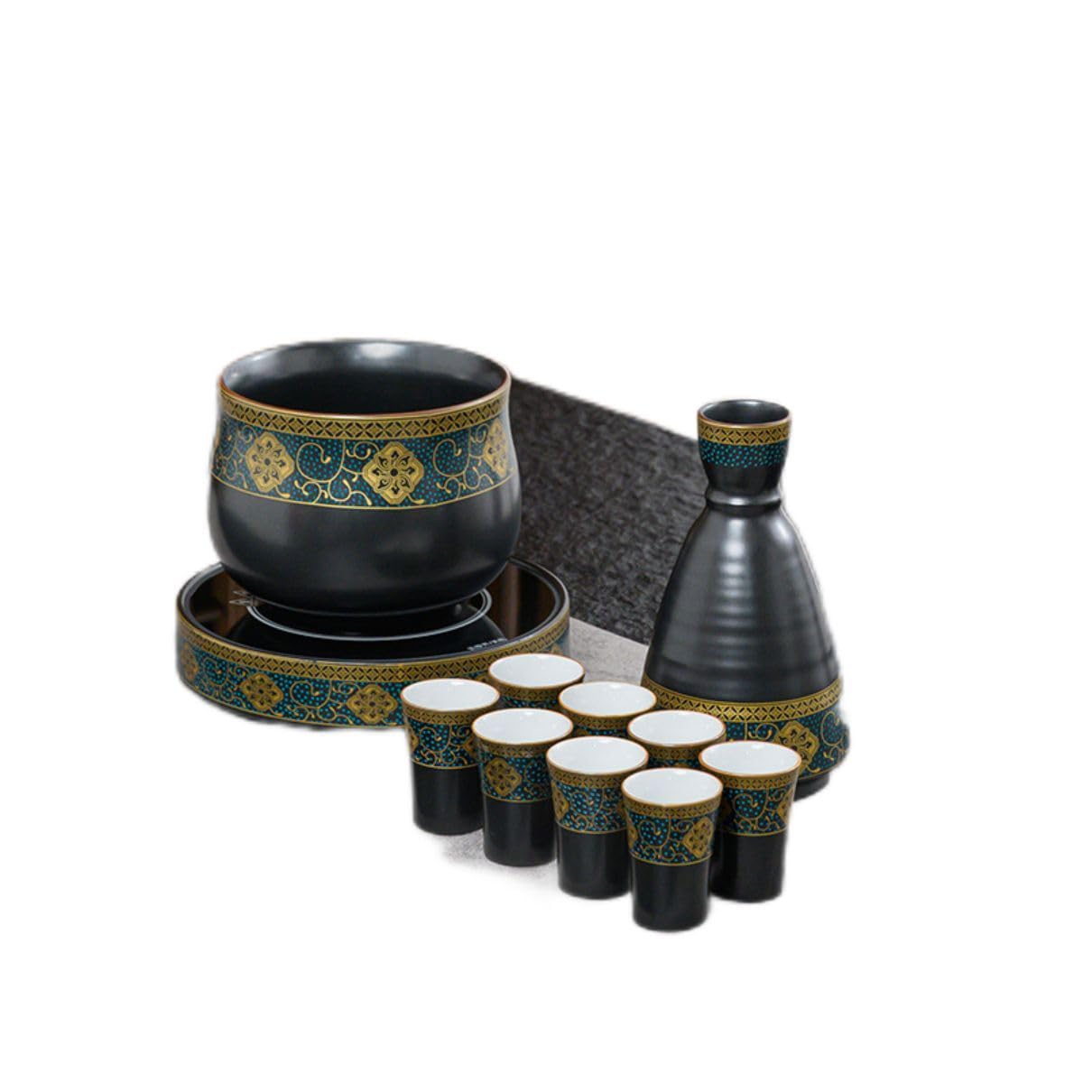 创意电恒温温酒器家用陶瓷黄酒分酒器日式酒具套装白酒清酒烫酒壶/1443