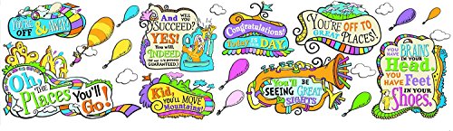 Eureka Dr. Seuss Oh the Place You'll Go Back to School Bulletin Board Set, 18'' x 0.1'' x 28'' , 27pc