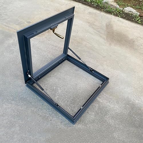 Hand Tempered Glass Skylight Cover for Sunrooms & Attics, 30.7x46.5in, Durable Underground Well Lighting Door, Enhance Natural Light & Outdoor Spaces