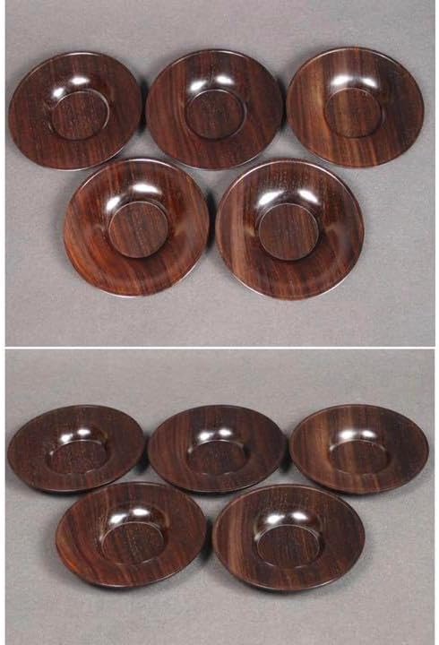 茶托 省峰造 極上紫檀 5客 共箱