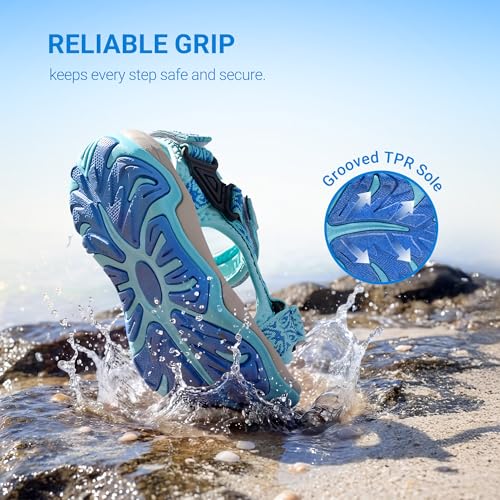 Image of DREAM PAIRS Boys Girls Sandals Kids Adventurous Light-Weight Adjustable Straps Summer Water Shoes (Toddler /Little Kid /Big Kid)