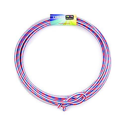 Just Jump It Lil Lariat Junior Lasso Rope - Pre-Tied 20' Kids Cowboy Rope - Red White And Blue #TOP15