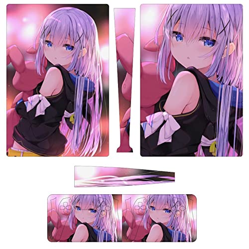 PS5 スキンシール ごちうさ チノ PS5 Sticker デジタル版 PlayStation 5 スキンシール 保護カバー 本体 コントローラー スキンフィルム カバー ステッカー 気泡防止 汚れ防止 保護シール 全面保護 プレイステーション 5 側面
